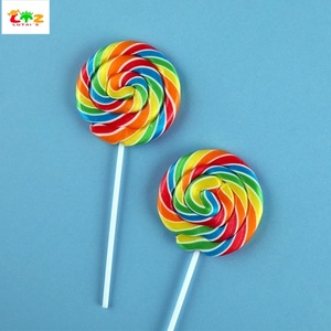 Tablero ondulado para aperitivos para niños, 50g, piruleta de arcoíris grande, caramelo duro con sabor a fruta, venta al por mayor, chocolates, dulces en embalaje de bolsa - Product Image 3