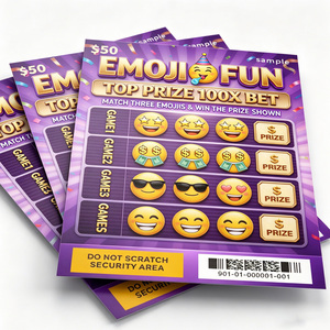 Customized DIY Funny Lottery Digital Printing Serial Numbers Big Prize Card Free Design Winning Scratch Lottery Card - Product Image 2