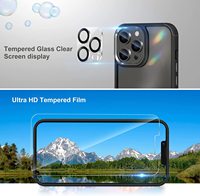 Coque de téléphone antichoc Oem 5 en 1 pour iPhone 13 Pro Max avec objectif de caméra de protection d'écran en verre trempé