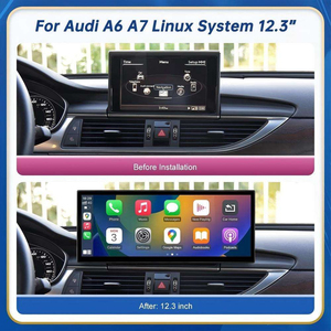 Schermo Multimediale Wireless da 12,3 Pollici con Carplay e Android Auto per <span class=keywords><strong>Audi</strong></span> A6 C7 A7 4G 2011-2018, GPS, Navigazione e Stereo - Product Image 3