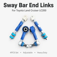 Kit de bielles de remplacement réglables avant et arrière en polyuréthane bleu pour Toyota Land Cruiser LC200 Série 200, SUV 4x4 tout-terrain