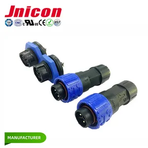 Jnicon 2 Pin 3 Pin dış mekan kablosu IP67 su geçirmez elektrik teli bağlayıcı