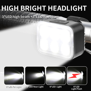 2 Bộ mini xe đạp phía trước phía sau Ánh Sáng Thiết lập Xe Đạp USB phí Đèn pha ánh sáng không thấm nước đèn hậu LED Đèn lồng Xe Đạp Phụ Kiện - Product Image 3