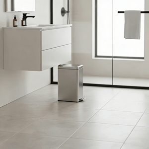 سلة مهملات من الفولاذ المقاوم للصدأ مع دواسة قدم وغطاء إغلاق هادئ، صديقة للبيئة وهادئة للاستخدام في غرف النوم والمنزل - Product Image 6