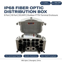 Caja de Distribución de Fibra Óptica FTTH de 8 Puertos, Impermeable IP68, para Exteriores, Caja Terminal Preterminada SC/APC, Caja NAP CTO