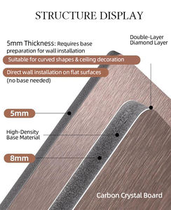 Usine bambou et fibre de bois marbre motif feuille peinture gratuite panneau mural fond décoratif pvc panneau mural marbre - Product Image 6