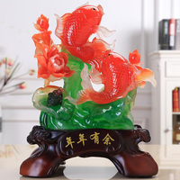Poissons Feng Shui - Statues en résine artisanales et décorées