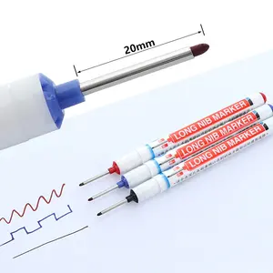 IVD-2255 다목적 20mm 3 색 긴 머리 방수 빠른 건조 깊은 구멍 영구 마커 펜