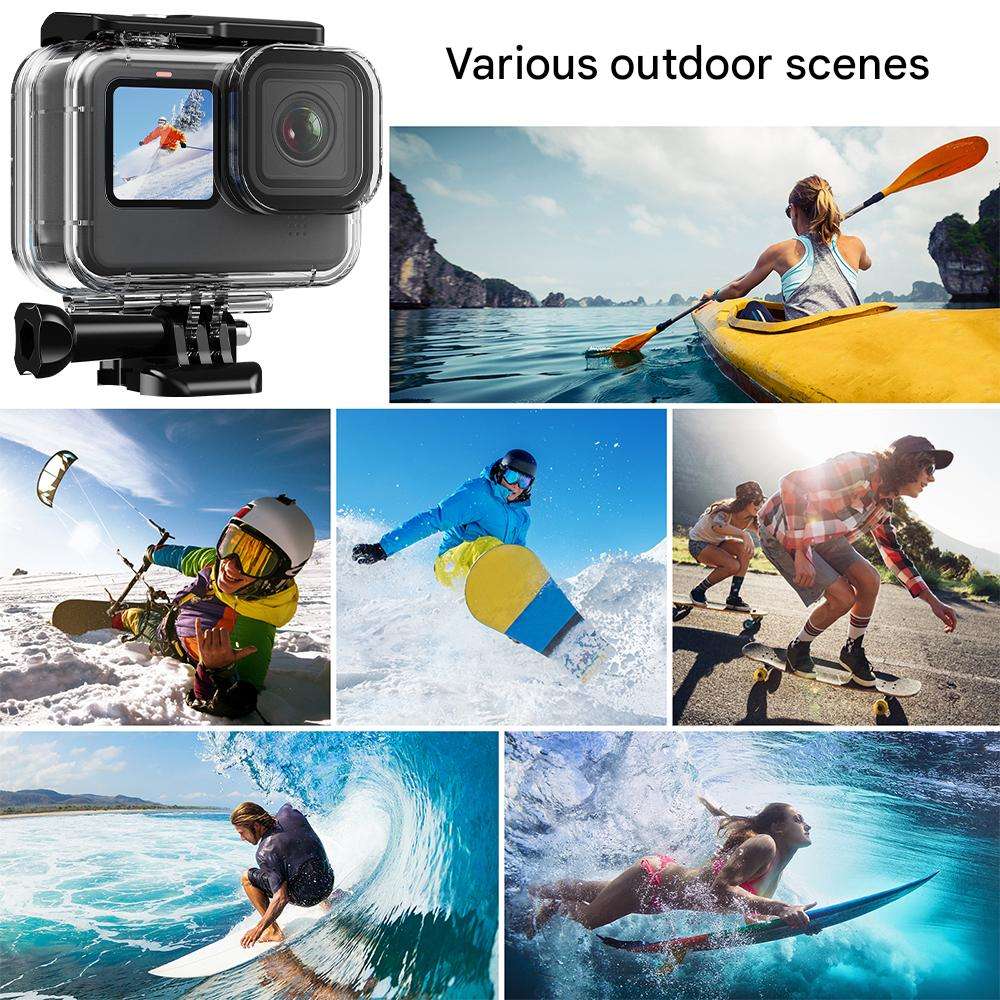 Hongdak Wholesale Suitable for Gopro Accessories Silicone Sleeve Filter Buoyancy Bar 9-13 Waterproof Case Tempered Film Set