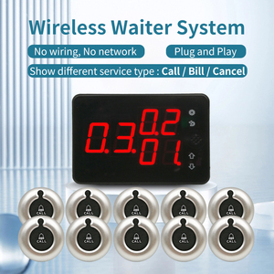 Không dây hệ thống cuộc gọi cho doanh nghiệp, 10 nút phân trang với hiển thị kỹ thuật số receiver, rung cuộc gọi chuông cho nhà hàng phòng khám - Product Image 2