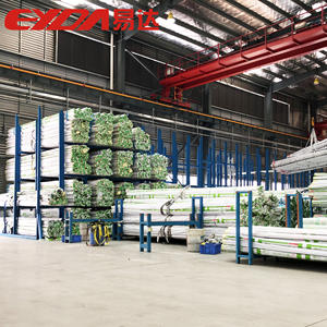 फैक्टरी मूल्य औद्योगिक भारी शुल्क स्टील पाइप रैक गोदाम भंडारण के लिए 5 परत लकड़ी स्टैकिंग अलमारियों - Product Image 4