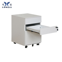 Fabricante Longxi, Gabinete Metálico Móvil con Ruedas, Color Personalizado, con Cerradura Central, Gabinete de Almacenamiento para Oficina, Suministro al por Mayor