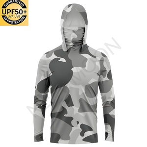 Customized Upf50+ UV protection Moisture Wicking Long Sleeve <b>Sunscreen</b> Shirt High Performance Camouflage Fishing Shirt - Product Image 1