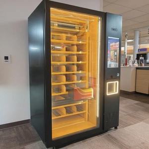 Distributeur automatique de nourriture de repas rapide à chauffage automatique intelligent avec lecteur de carte de support de micro-four système de paiement de papier-monnaie - Product Image 1