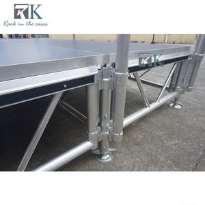 Scène de plateforme de 1m*2m avec jupes, scène en aluminium à hauteur réglable, vente - Product Image 5