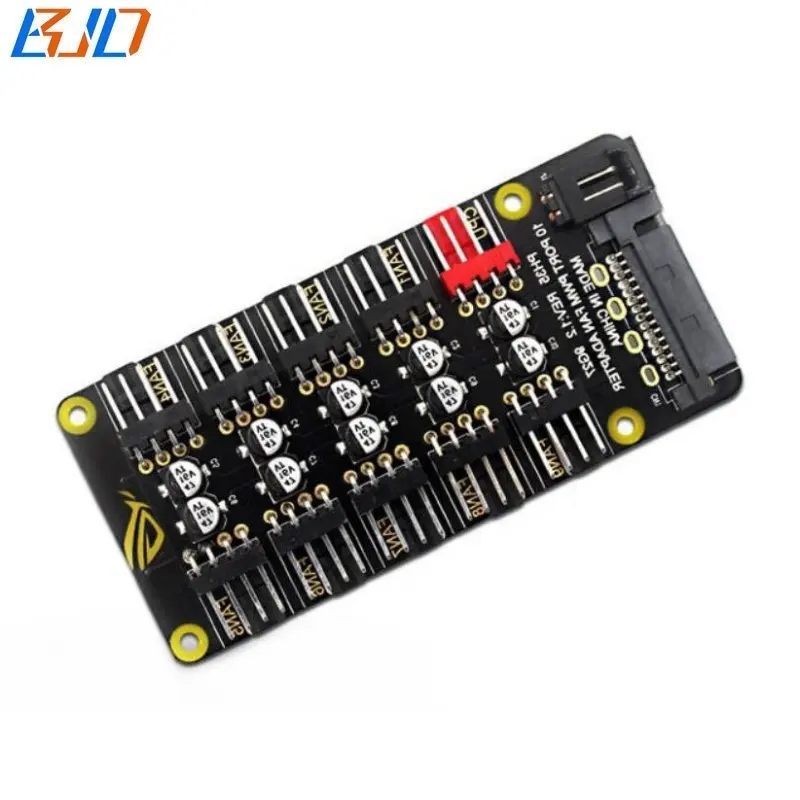 10 * 4Pin PWM CPU Cooling Fan HUB Splitter Extension 12V SATA Power Connector PC Motherboard Speed Controller