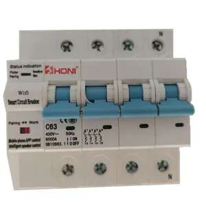 IEC60898-1 miniatur pemutus sirkuit (MCB) TUYA RCBO Smart Circuit Breaker WIFI MCB 32 40 63 80 100 125 Amp 1P 2P 3P 4P