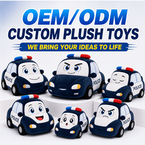 Fabricante de Juguetes de Peluche Personalizados de Coches de Policía, OEM ODM, Venta al por Mayor, Mascota de Peluche Suave, Regalo, Logotipo de Alta Fidelidad - Product Image 2