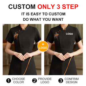 Custom Design Solid Color Turn-down Collar Short-sleeved Shirt Restaurant Uniforms Staff Work Polo Shirts - Product Image 2