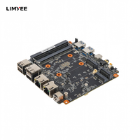 Nouvelle carte mère industrielle de bureau NUC LIMYEE avec processeur AMD R2314 intégré, interface I/O riche USB2.0/3.2 DP/HDMI Type-C DC12V/19V