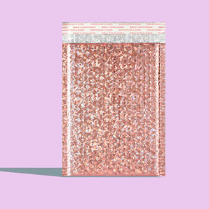 Bolsa de Burbujas Gruesa y Colorida con Recubrimiento Láser Plateado, No Tóxica, de 0.5 Mil de Grosor, 18X23+4CM, Bolsa de Embalaje para Envíos Aéreos de Productos de Belleza - Product Image 2