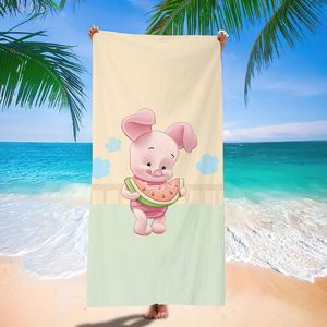 Hot Selling Wholesale High Quality Kids Cartoon Red Panda Pattern Superfine Fiber Digital Printed Quick Dry Beach & <b>Bath</b> Towel - Product Image 1