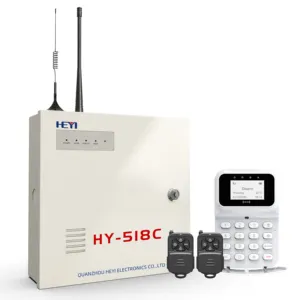 Hot Sale HEYI Industrial Engineering Wired Wireless 2G 4G LAN PSTN Alarm Panel for Perimeter Fire Intrusion Intruder System