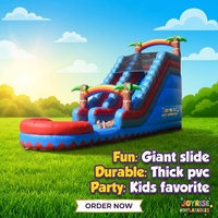 Toboggan gonflable extérieur de 20 pieds de haut, équipement de location pour fêtes d'enfants, toboggan aquatique gonflable