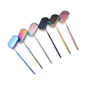 Miroir professionnel de cils en forme ovale, 1 pièce, poli, accessoire application, couleur et logo personnalisés - Product Image 1