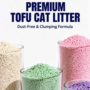Arena para Gatos de Tofu con Carbón Activado, Almidón de Maíz, Aglomeración Rápida, Ecológica, Desechable por el Inodoro, Sin Bloqueos - Product Image 1