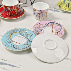 Commercio all'ingrosso di lusso moderno pomeriggio Set da tè <span class=keywords><strong>Bone</strong></span> <span class=keywords><strong>China</strong></span> 6 pezzi tazza di caffè e piattino con scatola regalo - Product Image 4