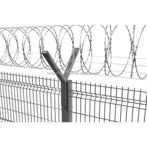 factory sale concertina BTO-22 CBT-60 sharp blade razor barbed wire for airport border farm