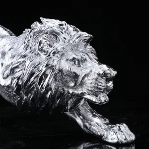 Оптовая продажа украшение дома смолы скульптуры животных офисные ремесла льва