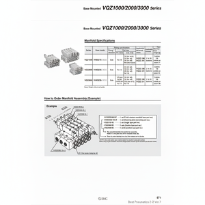 Kit de connecteur de collecteur pneumatique SMC VV5QZ25-05C6C pour pièces pneumatiques - Product Image 1