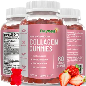 कोलेजन gummies विटामिन सी विरोधी उम्र बढ़ने ब्राइटनिंग त्वचा चिपचिपा निजी लेबल भोजन की खुराक त्वचा Whitening Gummies
