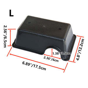 S M L XL XXL Animal pequeño escondite reptil escondite caja de plástico serpiente Gecko plástico negro reptil Gecko escondite cueva - Product Image 4