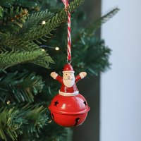 Metall-Fallschirm-Weihnachtsglocken-Ornamente, Weihnachtsmann, Schneemann, Rentier, Eisenanhänger für Weihnachtsbaum, Hängedekoration, Feiertagsdeko, Geschenk