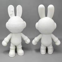 2025 nouvelle boxe musique lapin pendentifs bricolage enfants jouets pour étudiants en art poupées blanches faites-le vous-même vinyle Art Figure jouet accessoires