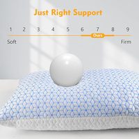 Oreiller rafraîchissant en mousse à mémoire de forme déchiquetée, réglable en hauteur, pour dormeurs sur le côté, le dos ou le ventre, avec housse en bambou, fournisseur OEM ODM