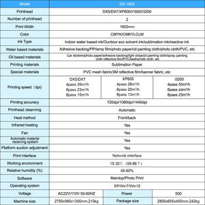 מהירות מהירה 1600 מ "מ 1.6 מטר 2 תבנית גדולה 1600 מ" מ אקולוגי ממס אקולוגי עם dx5 ראש - Product Image 3