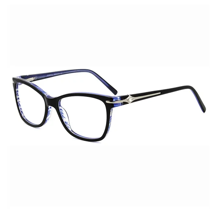 Profesyonel asetat optik çerçeveleri üreticileri kare erkek gözlük bayanlar optik asetat gözlük FVG7093