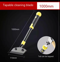 Pelle de nettoyage de sol en verre jaune couteau grattoir de fenêtre couteau utilitaire avec poignée en plastique et fer à repasser pour le nettoyage des carreaux