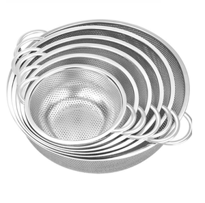 DFU0151 Égouttoir en maille perforée en acier inoxydable pour fruits et légumes avec poignées - Product Image 2