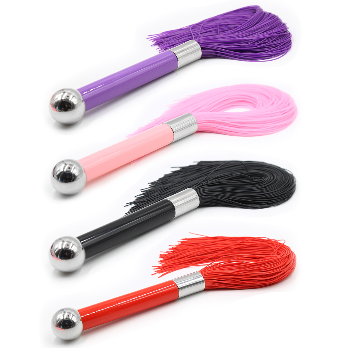 Silicone Silk Fringe Short Whip BDSM Flirt Toys Spanking Paddle Fetish Sex  Toys