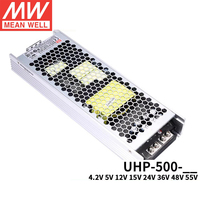 Alimentation électrique sans ventilateur MEAN WELL UHP-200-12 UHP-200-24 UHP-200-48 200W avec PFC, entrée universelle 90-264VAC