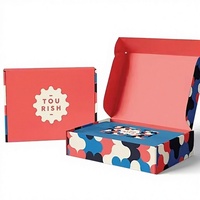 Boîtes d'expédition postales en carton ondulé en papier kraft recyclable pour vêtements personnalisés, emballage cadeau de luxe, boîte auto-adhésive