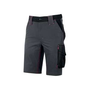 U-POWER - FU196GF-XS Mercury Lady Grey Fucsia cargo shorts en tissu U-4-EAN 8033546443767 WORK PANUSERS WORK SHORTS - Product Image 1