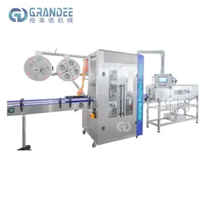 High Speed Automatic Plastic Glass Water Bottle PVC Label Shrink Sleeve Labeling Machine