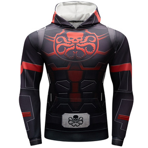 Hommes Running Sport Streetwear Impression 3D personnalisée <span class=keywords><strong>Costume</strong></span> de super-héros Sweats à capuche de haute qualité - Product Image 3