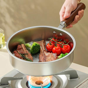 Gran oferta, 316, acero inoxidable sin recubrimiento, resistente al calor, fácil <span class=keywords><strong>de</strong></span> limpiar, sartén para salsa <span class=keywords><strong>de</strong></span> sopa con mango <span class=keywords><strong>de</strong></span> madera, olla para cocinar Snow <span class=keywords><strong>Wok</strong></span> - Product Image 2